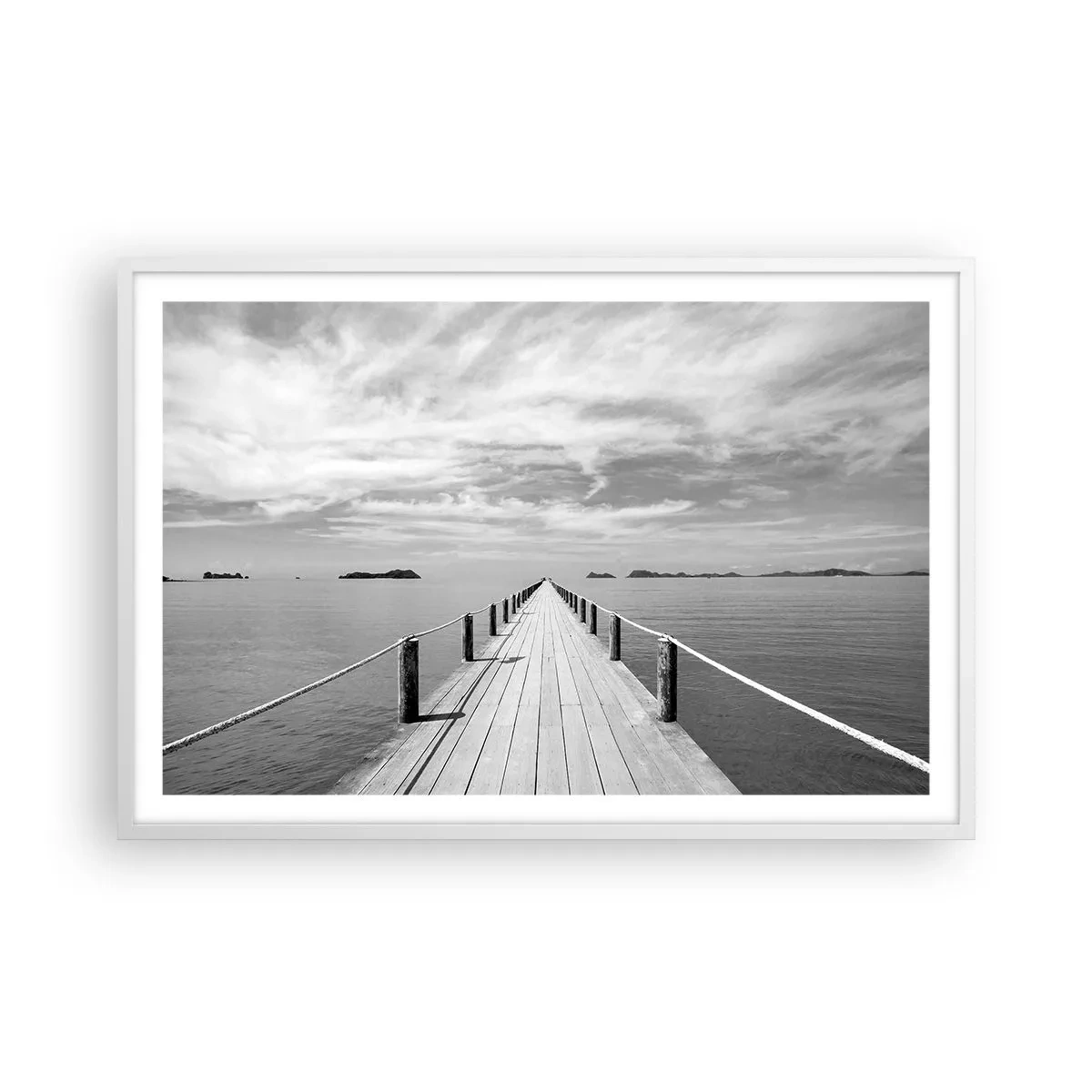 Poster în ramă albă - Ce zici de o călătorie... - 91x61 cm