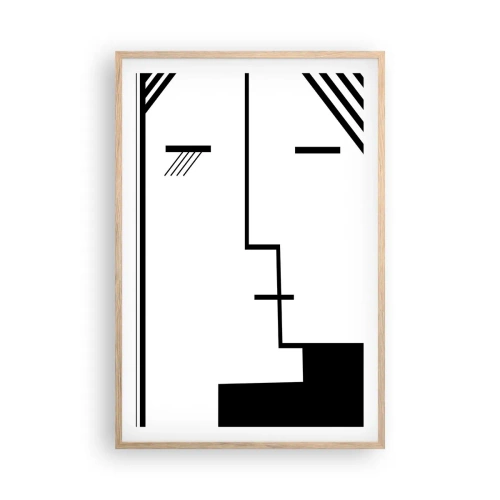Poster în ramă de stejar deschis - Doar un sărut - 61x91 cm