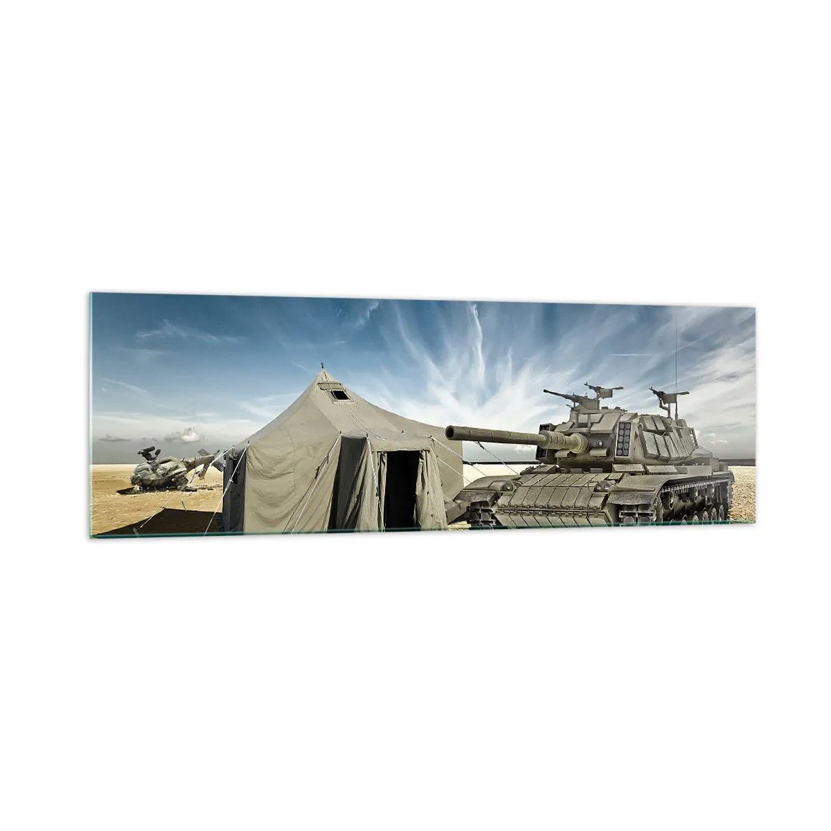 Tablou pe sticlă - Un vis militar - 160x50 cm