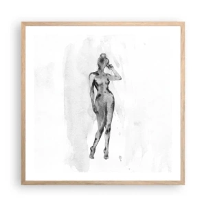 Poster în ramă de stejar deschis - Un studiu al idealului de feminitate - 60x60 cm