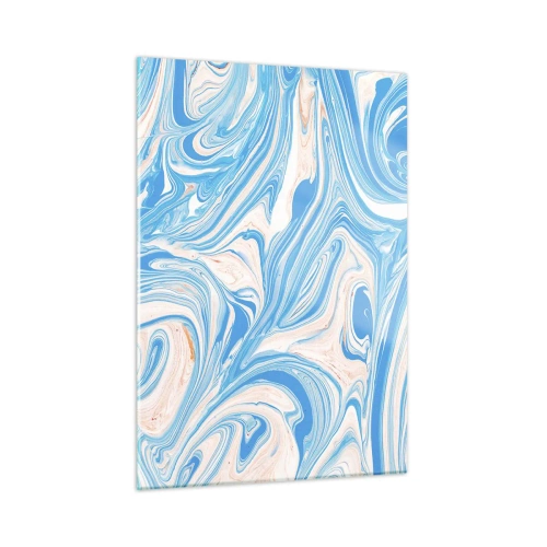 Tablou pe sticlă - Splash în turcoaz - 50x70 cm