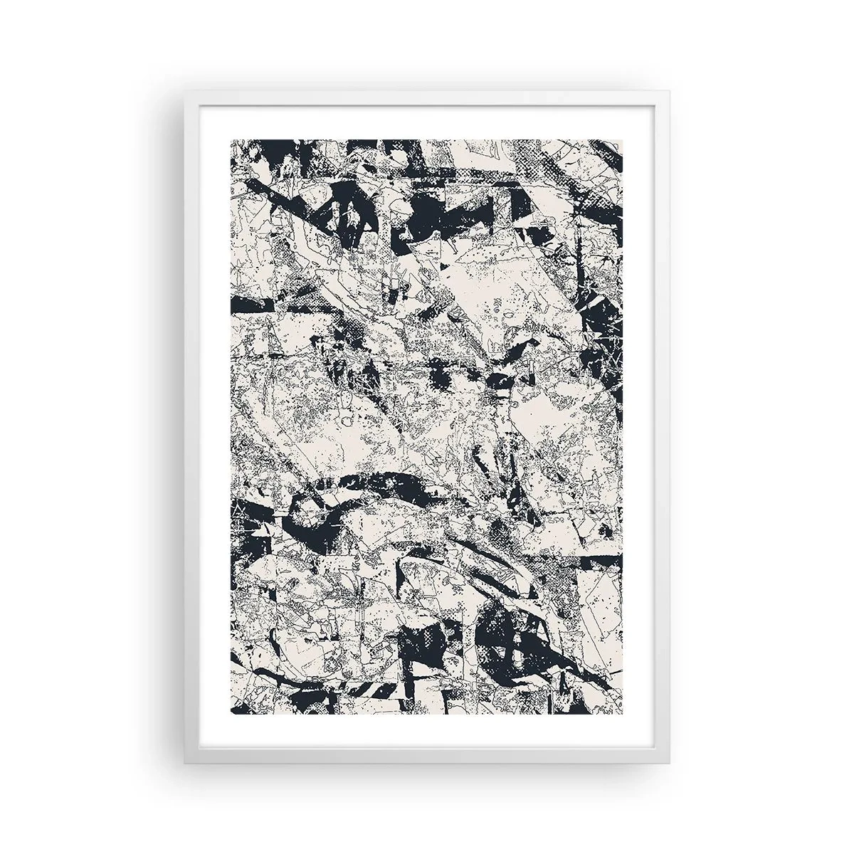 Poster în ramă albă - Întrepătrunderea contrariilor - 50x70 cm