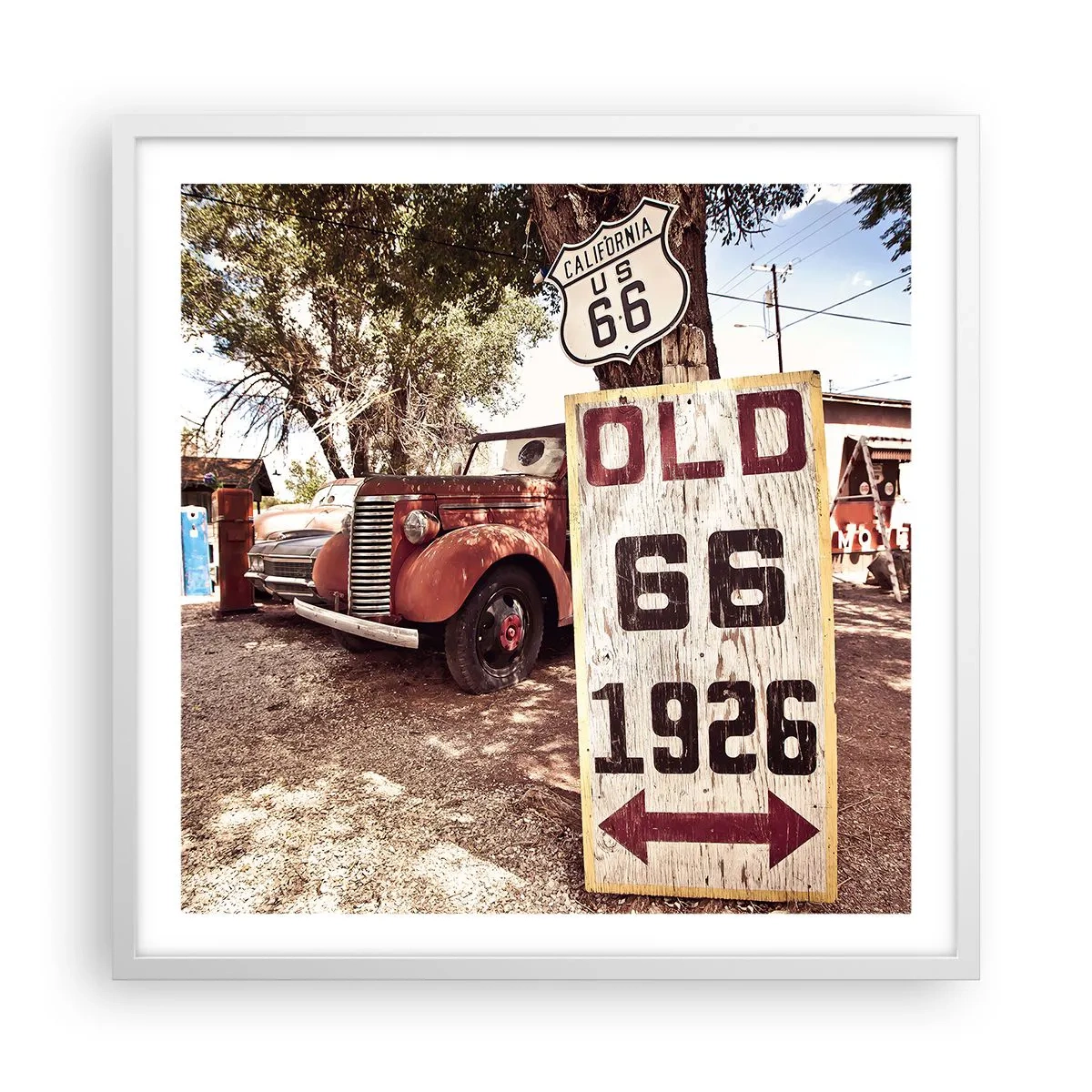 Poster în ramă albă - O legendă provincială americană - 60x60 cm