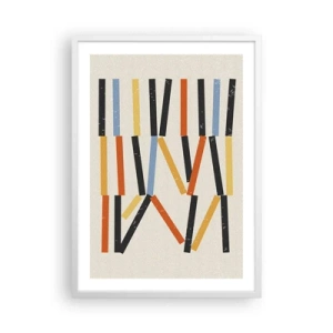 Poster în ramă albă - Compoziție la nivel - 50x70 cm