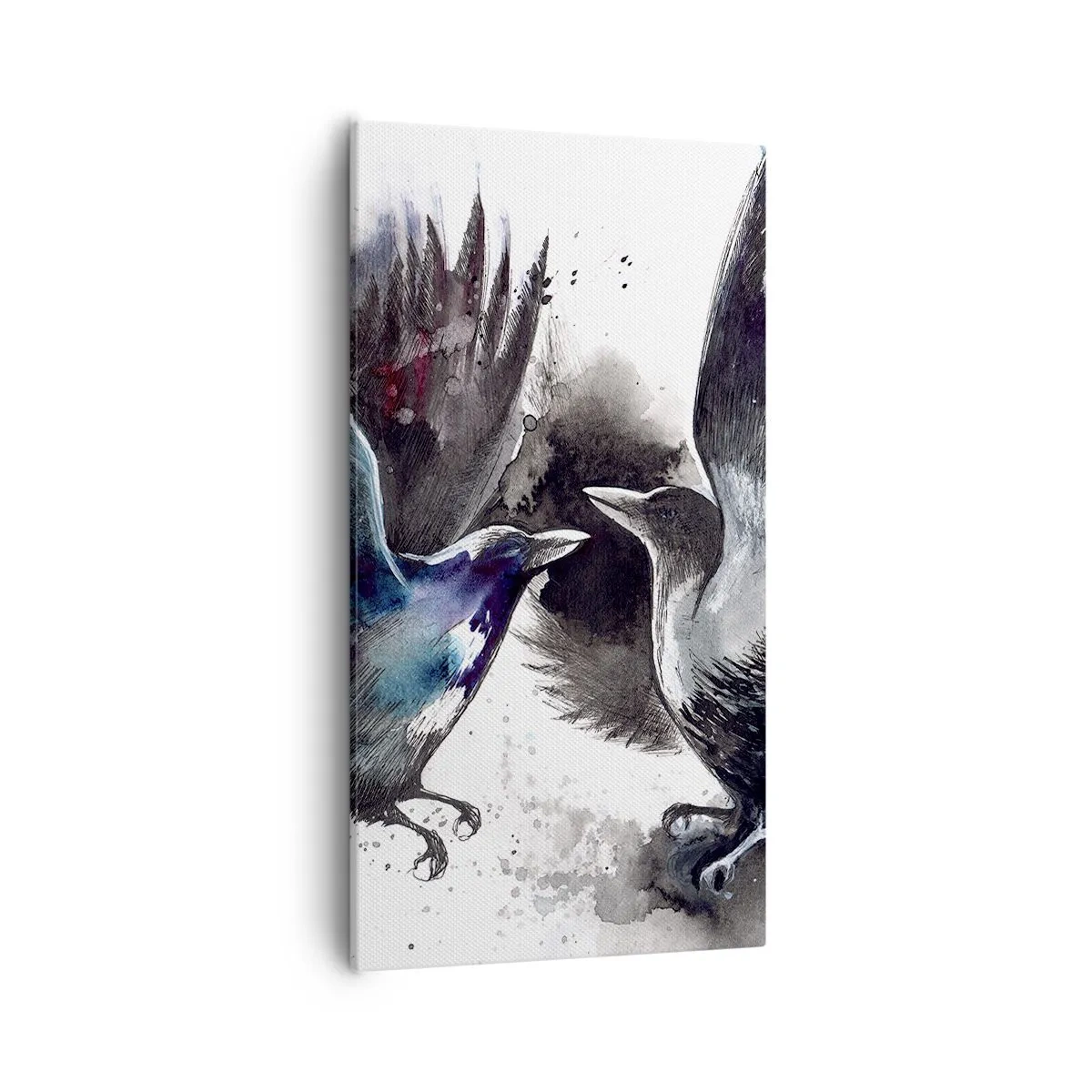 Tablou pe pânză - Bătălia corbilor - 55x100 cm
