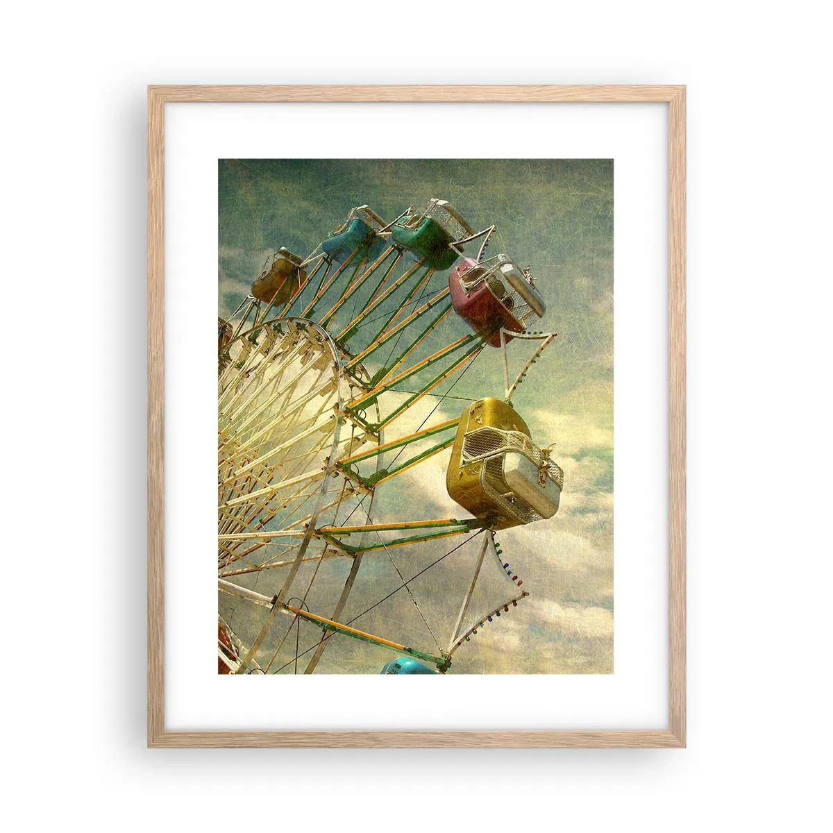 Poster în ramă de stejar deschis - Hai la distracție… - 40x50 cm