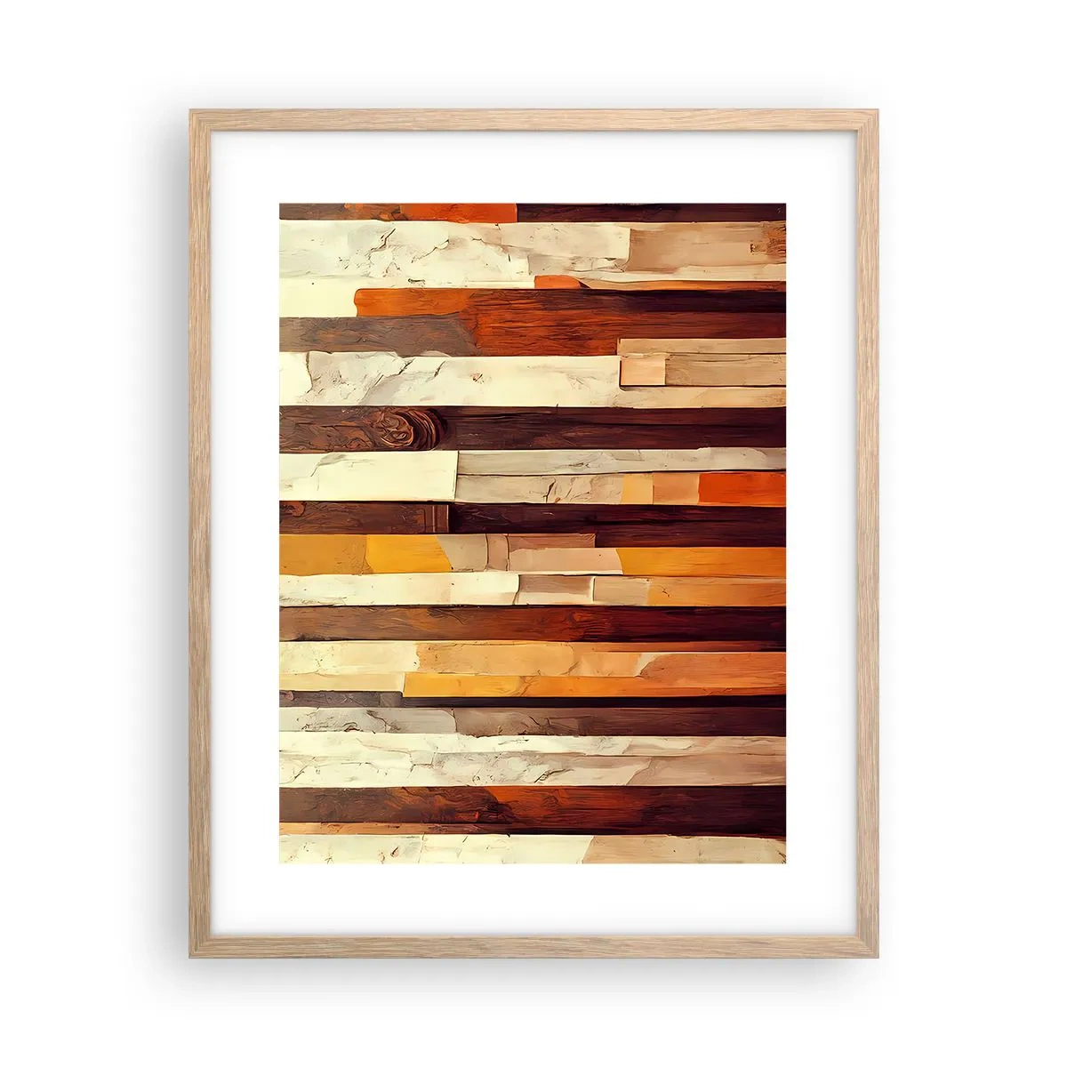 Poster în ramă de stejar deschis - Imnul copacilor din pădure - 40x50 cm