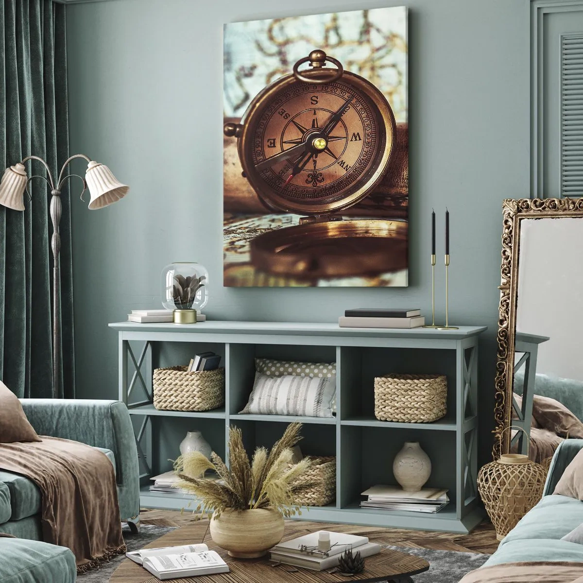 Tablou pe pânză - Te așteaptă o aventură cu pirați în Caraibe - 45x80 cm