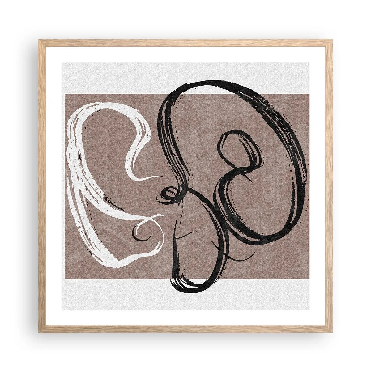 Poster în ramă de stejar deschis - Compoziția - căutarea plenitudinii - 60x60 cm