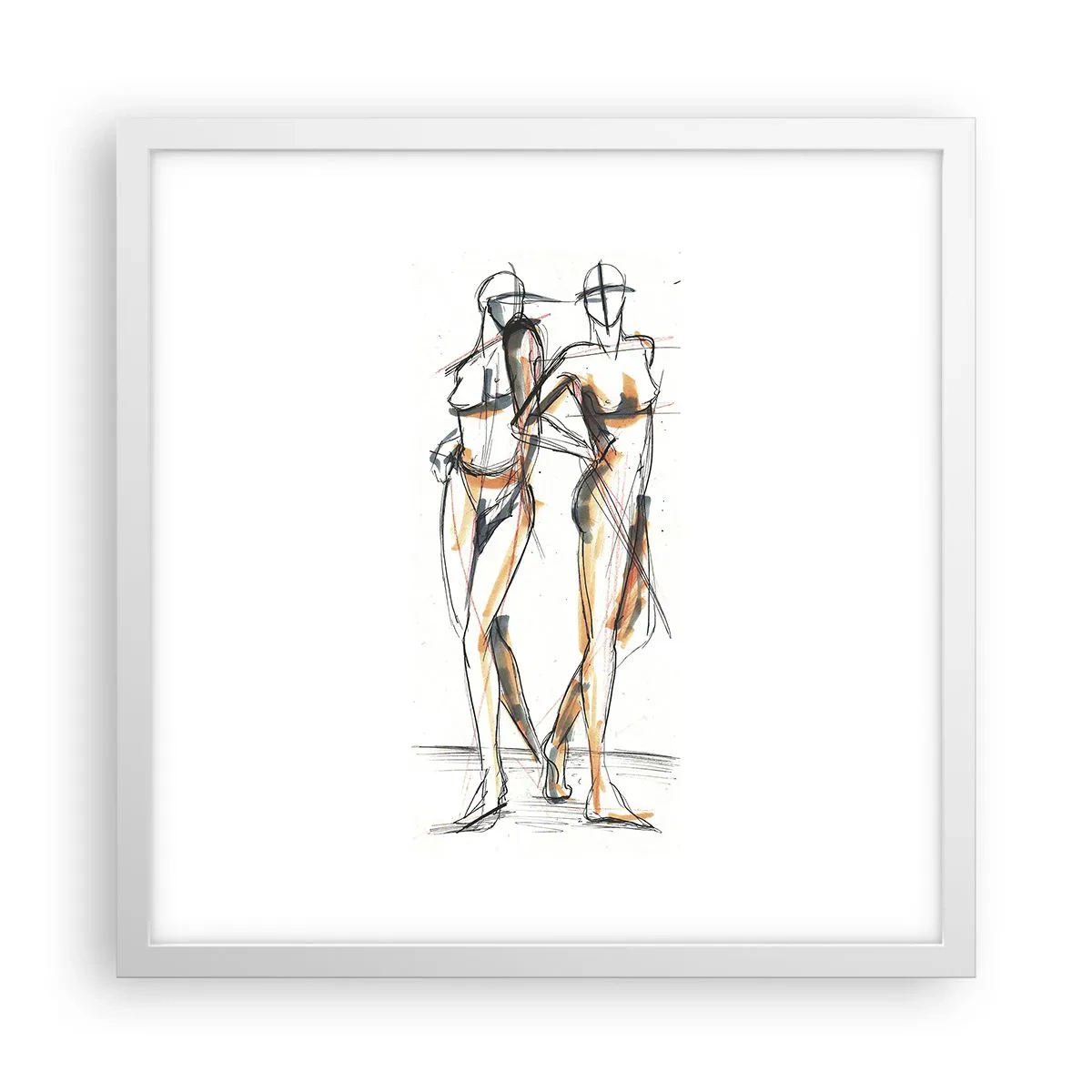 Poster în ramă albă - Un studiu de farmec - 40x40 cm