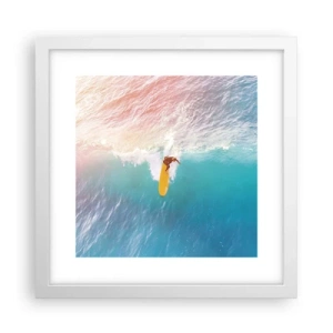 Poster în ramă albă - Călărețul oceanului - 30x30 cm