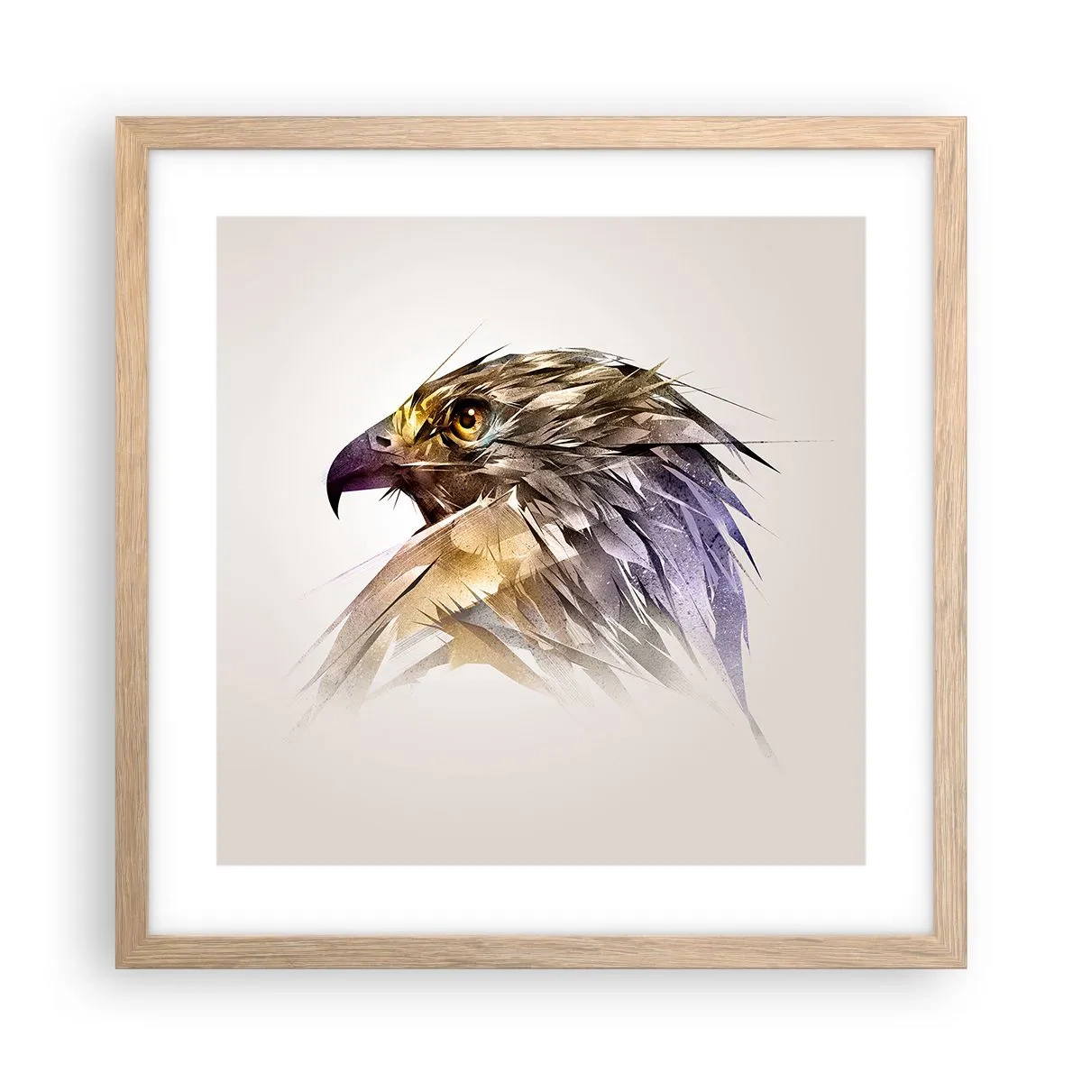 Poster în ramă de stejar deschis - Portretul unui războinic - 40x40 cm