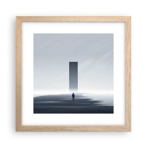 Poster în ramă de stejar deschis - Oportunitate sau amenințare? - 30x30 cm