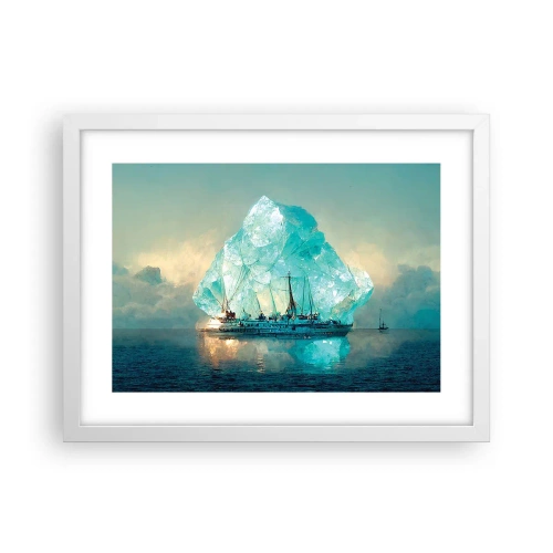 Poster în ramă albă - Diamant arctic - 40x30 cm