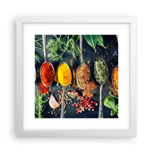 Poster în ramă albă - Magie culinară - 30x30 cm