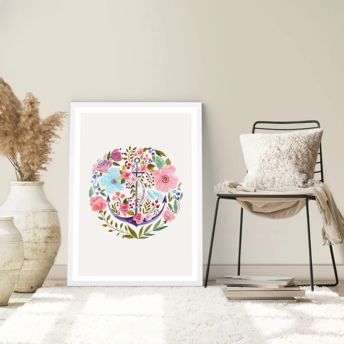 Poster în ramă albă - Somnul bun al marinarului - 61x91 cm