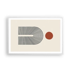 Poster în ramă albă - Magnetismul formelor și al culorilor - 91x61 cm