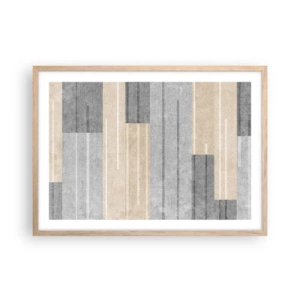 Poster în ramă de stejar deschis - Compoziție: în poziție verticală - 70x50 cm