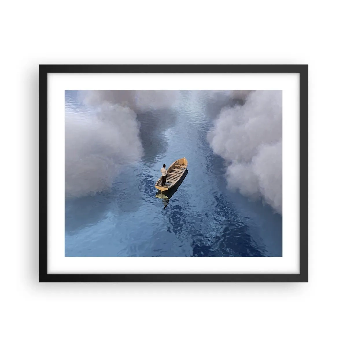 Poster în ramă neagră - Viață - călătorie - necunoscut - 50x40 cm