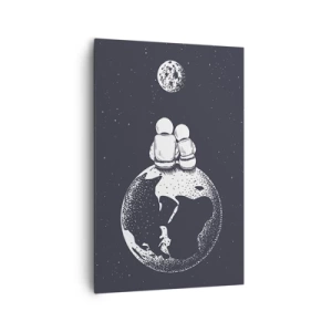 Tablou pe pânză - Poveste cosmică de dragoste - 80x120 cm