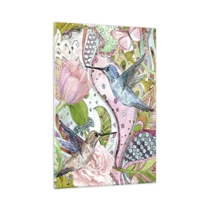 Tablou pe sticlă - Încurcat în viță de vie - 80x120 cm