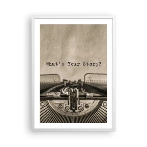 Poster în ramă albă - Spune-mi - 50x70 cm