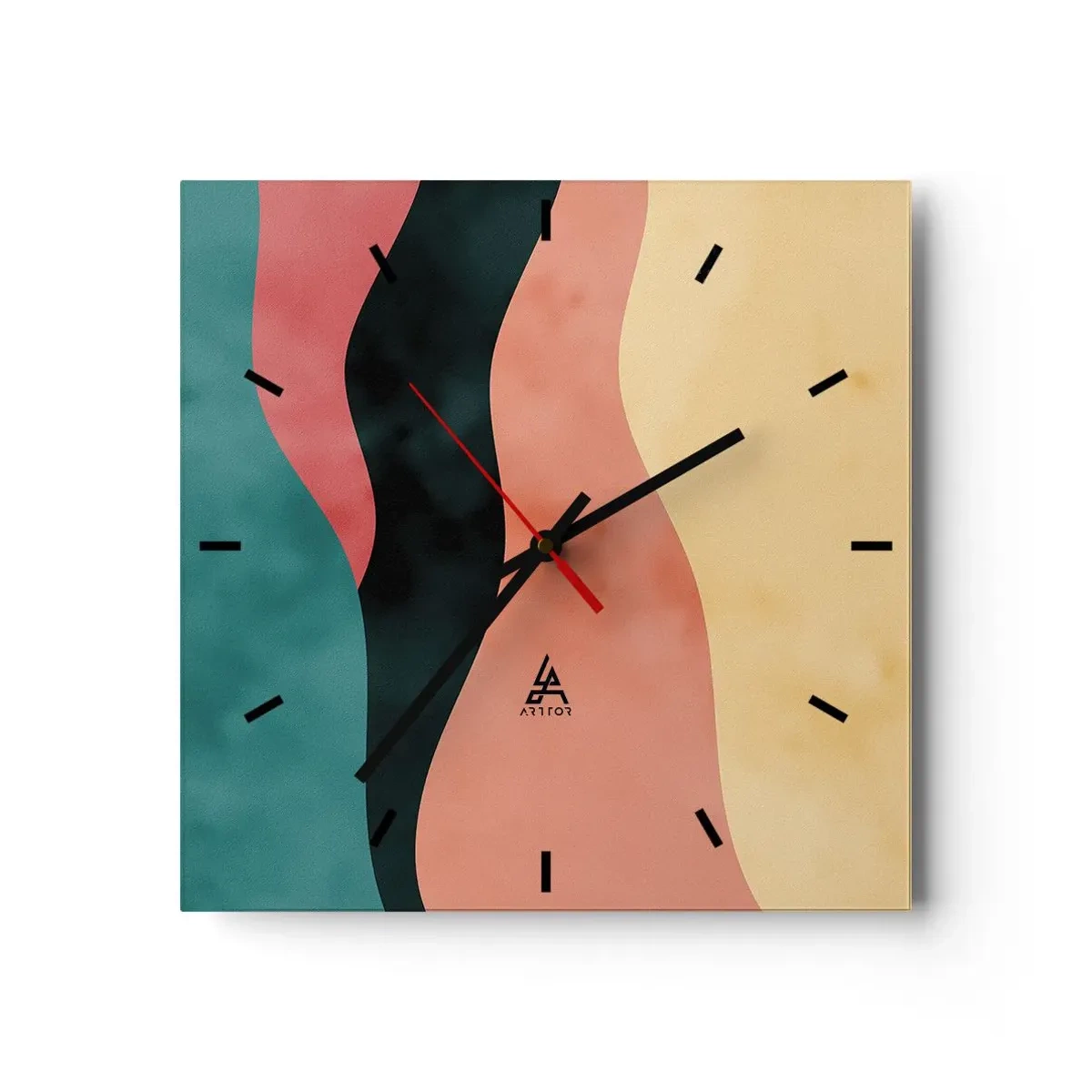 Ceas de perete - Ceas pe sticlă - Neconformitate compatibilă - 30x30 cm