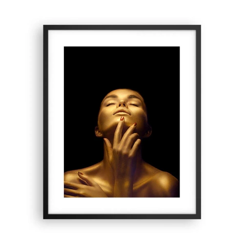 Poster în ramă neagră - Ca mătasea aurie - 40x50 cm