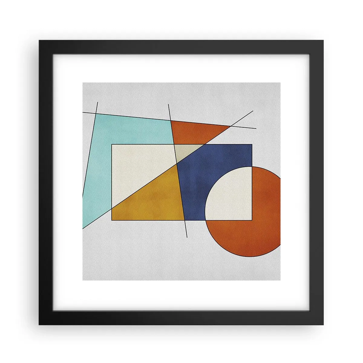 Poster în ramă neagră - Abstracție: distracție modernistă - 30x30 cm
