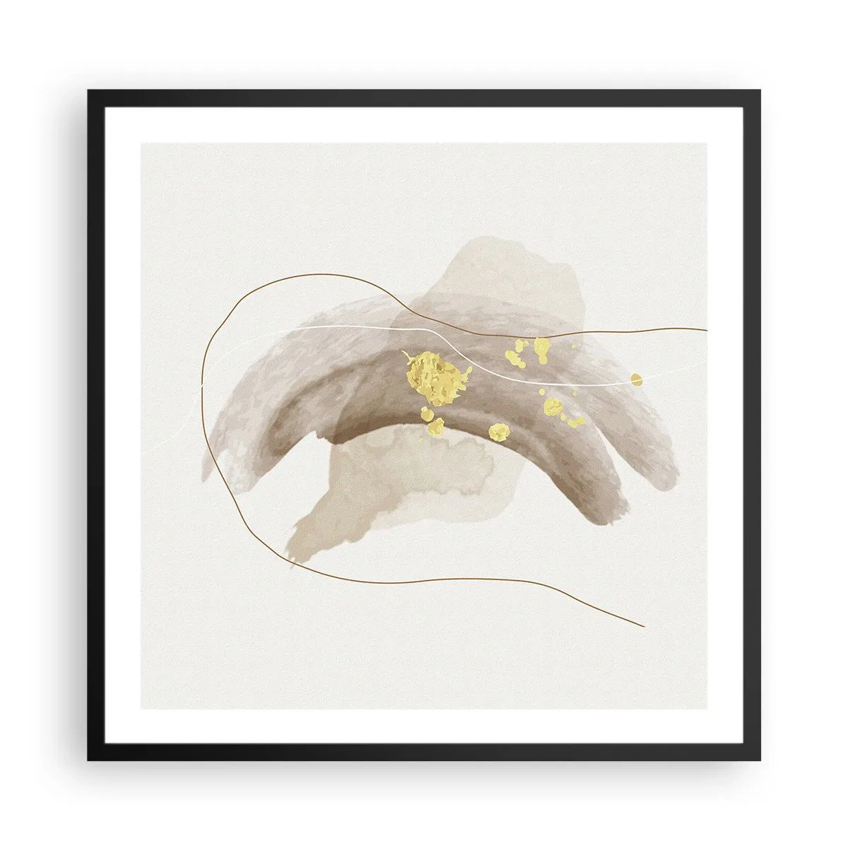 Poster în ramă neagră - Întâlnite în spațiu - 60x60 cm