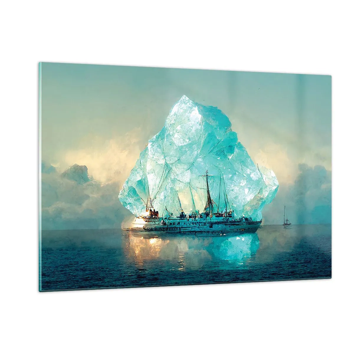 Tablou pe sticlă - Diamant arctic - 120x80 cm