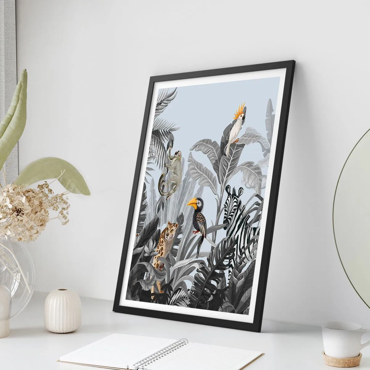 Poster în ramă neagră - O fabulă africană - 61x91 cm