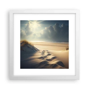 Poster în ramă albă - Peisaj liniștitor - 30x30 cm