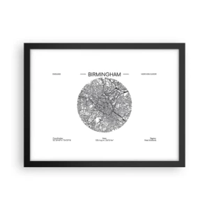 Poster în ramă neagră - Anatomia Birmingham - 40x30 cm