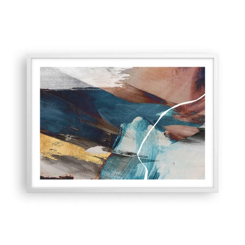 Poster în ramă albă - Cu fler și energie - 70x50 cm