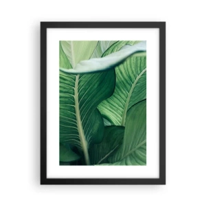 Poster în ramă neagră - Viață intensă în verde - 30x40 cm