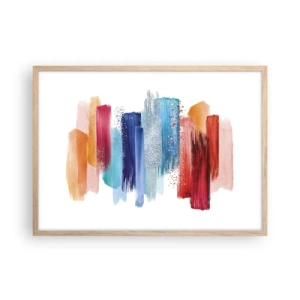 Poster în ramă de stejar deschis - Sus și jos  - 70x50 cm