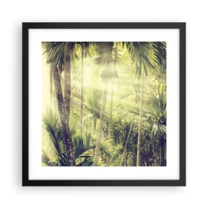 Poster în ramă neagră - Ardoare verde - 40x40 cm