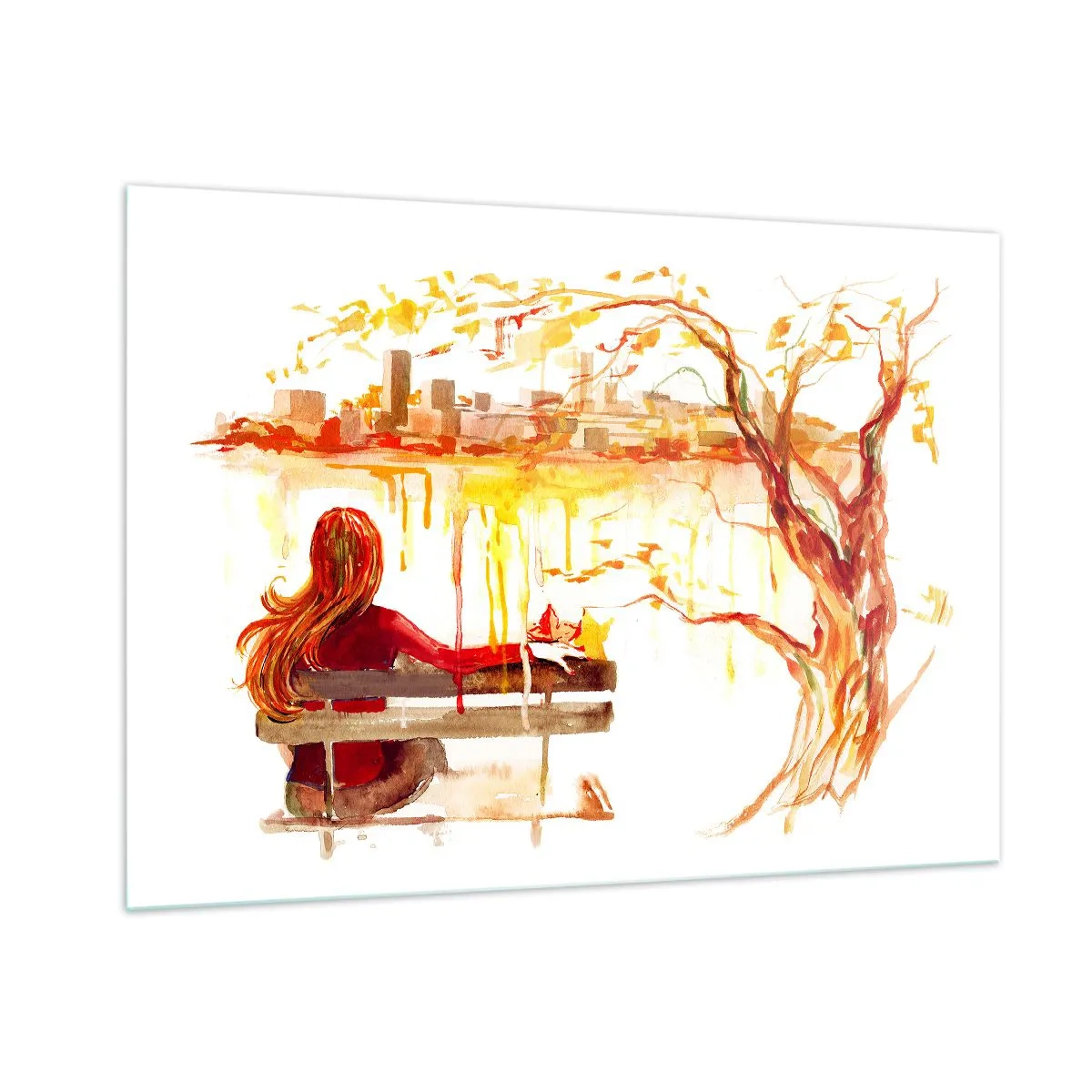 Tablou pe sticlă - Un moment de reflecție - 100x70 cm