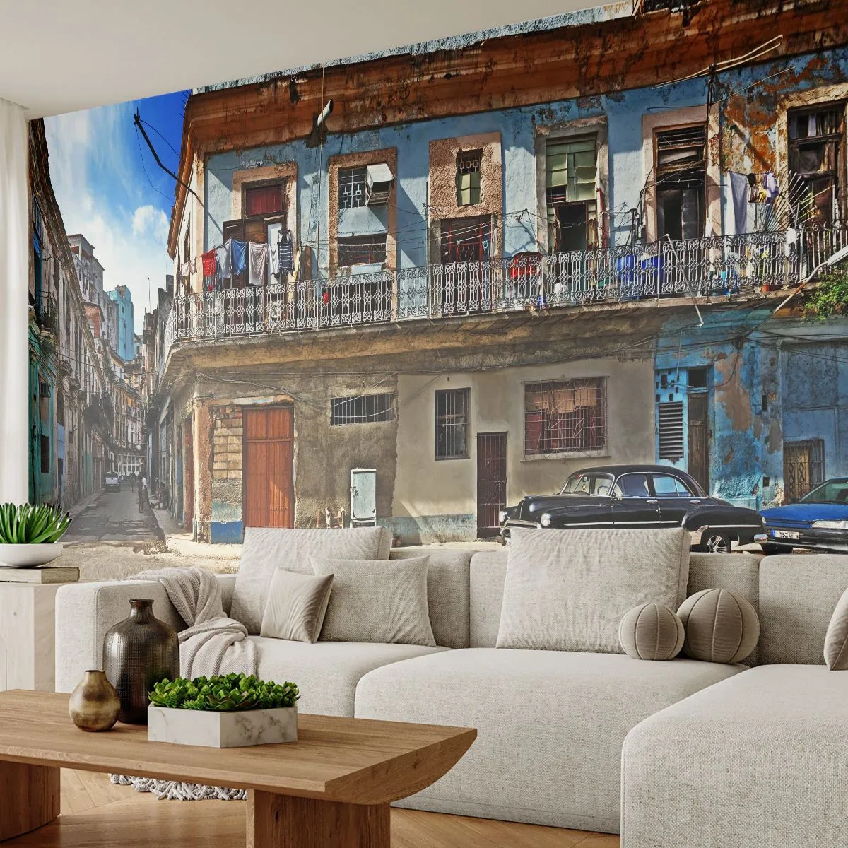 Tapet Premium Sand - Sentimente cubaneze - Oraș, Havana, Arhitectură - 500x350 cm
