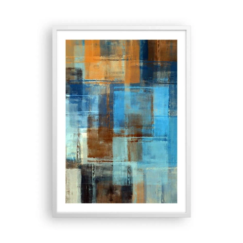 Poster în ramă albă - Prin valul albastru - 50x70 cm