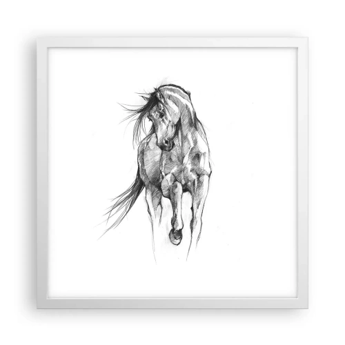 Poster în ramă albă - Într-un trap grațios - 40x40 cm