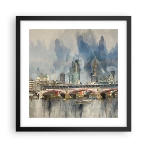 Poster în ramă neagră - Londra în toată splendoarea ei - 40x40 cm