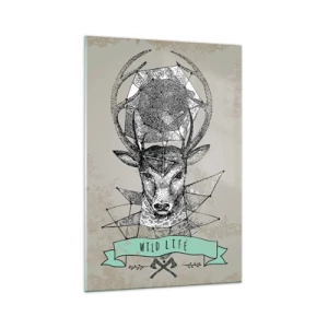 Tablou pe sticlă - Viziunea Sfântului Hubertus - 70x100 cm