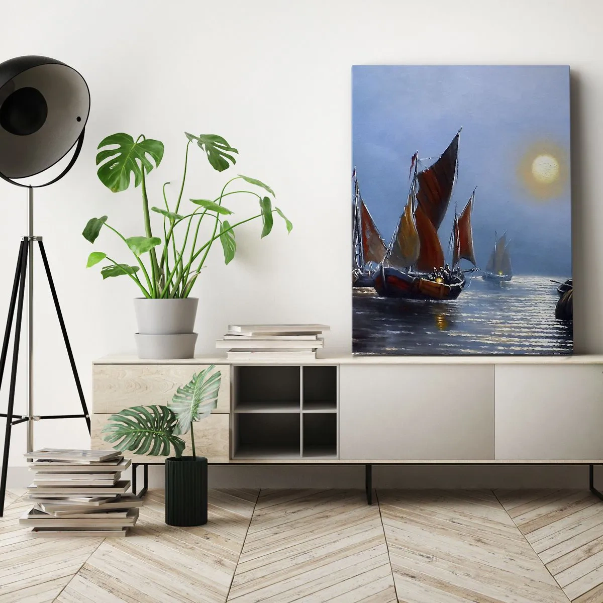 Tablou pe pânză - Pescuit de noapte - 50x70 cm