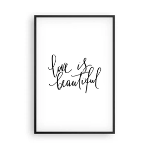 Poster în ramă neagră - Citiți și repetați - 61x91 cm