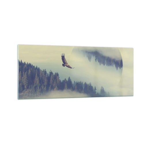 Tablou pe sticlă - Am văzut umbra unui vultur - 100x40 cm