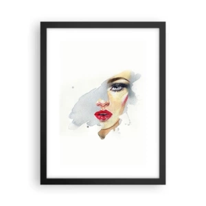 Poster în ramă neagră - Reflecție într-o picătură de apă - 30x40 cm