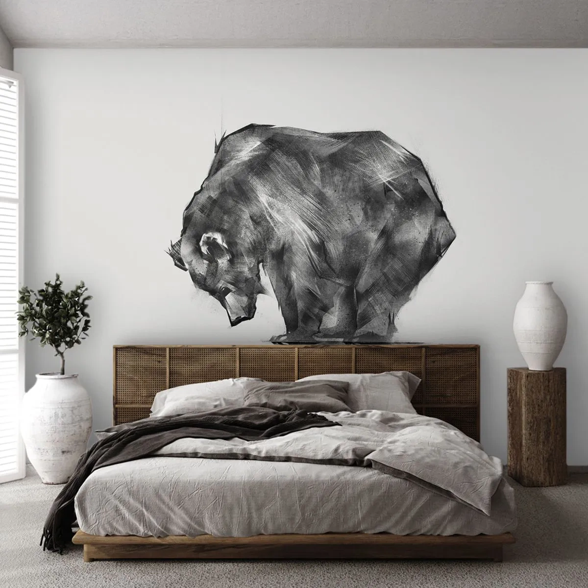 Tapet Autoadeziv Deluxe Sticker - Mă bucur să văd pe cineva apropiat - Abstracția, Urs polar, Natură - 250x175 cm