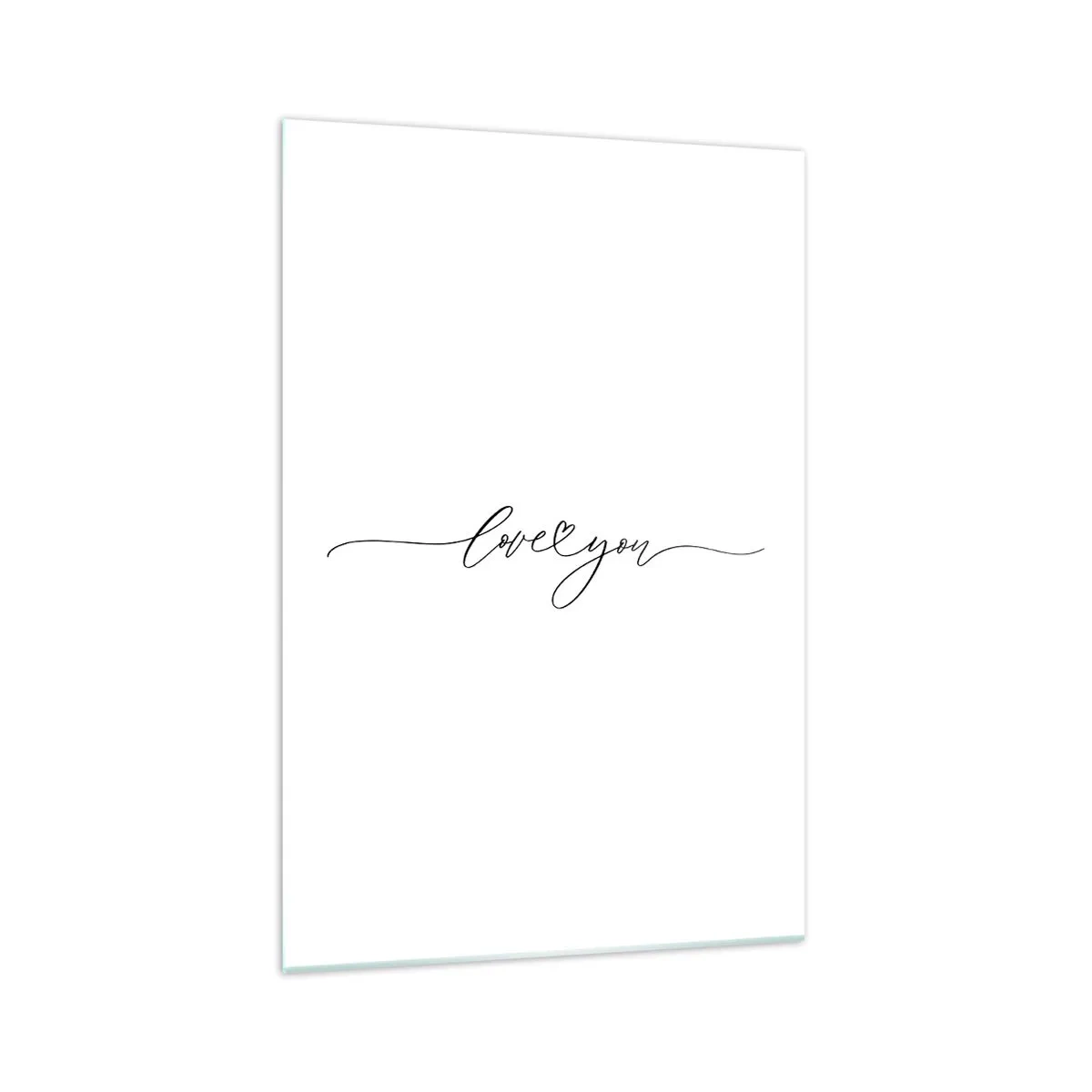 Tablou pe sticlă - Negru pe alb - 70x100 cm